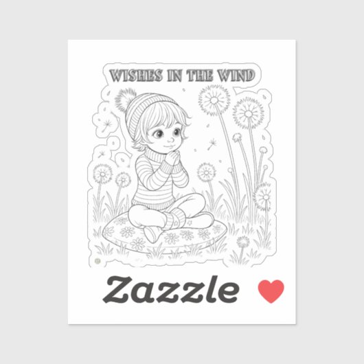 Wensen in de Wind Matte Sticker naar Kleur (Vel)