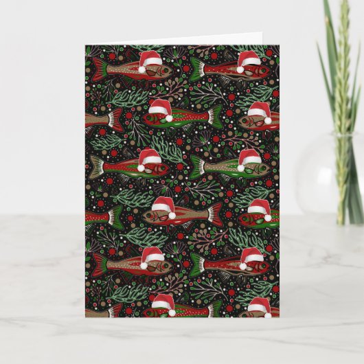 Wensen Jou een Prettig Kerstfeest Rood Groene Fore Kaart (Voorkant)