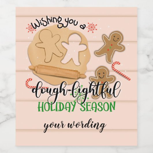 wensen jullie een donkerlichtend feestmaal ginger wijn etiket (Enkel label)