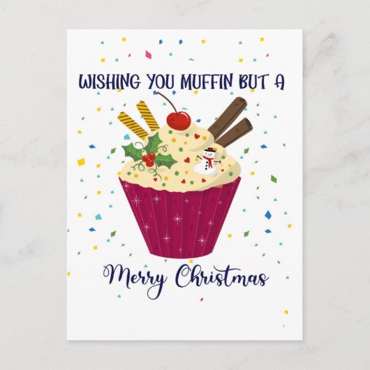 wensen jullie muffin maar een prettige kerstkaart briefkaart (Voorkant)