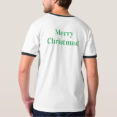 Wensen Kerst Gedrukt Vreugde Feest Ringer T-shirt (Achterkant volledig)