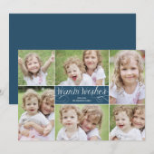 Wensen met Kerst - Kerstkaart - Marineblauw (Voorkant / Achterkant)