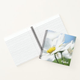 Wensen met witte madeliefjes gepersonaliseerd notitieboek