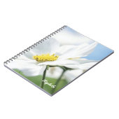 Wensen met witte madeliefjes gepersonaliseerd notitieboek (Linkerzijde)