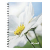 Wensen met witte madeliefjes gepersonaliseerd notitieboek (Voorkant)