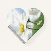 Wensen met witte madeliefjes gepersonaliseerd notitieboek (Voorkant)