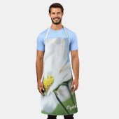 Wensen met witte madeliefjes gepersonaliseerd schort (Gedragen)