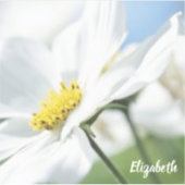 Wensen met witte madeliefjes gepersonaliseerd sticker (Voorkant)