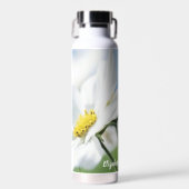 Wensen met witte madeliefjes gepersonaliseerd waterfles (Voorkant)