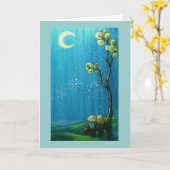 Wensen op een Star Verjaardag Bericht Kaart (Gele Bloem)