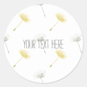 Wensen Paardenbloem Bloemen Ronde Sticker
