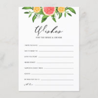 Wensen van citroenen en grapefruits voor bruid en 