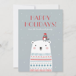 Wensen van de ijsbeer feestdagenkaart