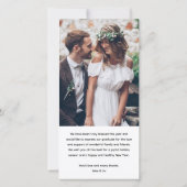 Wensen van de nieuwe heer en mevrouw - 2 foto's Ee Feestdagenkaart (Achterkant)