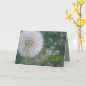 Wensen van de Paardebloem van de Opa van vaderdag Kaart (Gele Bloem)