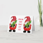 WENSEN VAN DE "TWEE VAN ONS" FEESTDAGEN KAART (Voorkant)