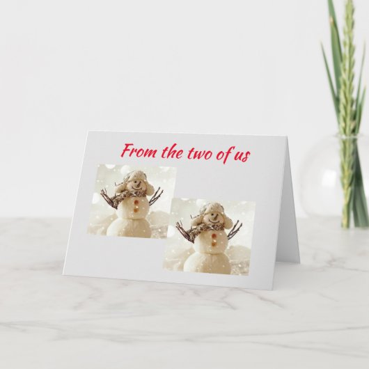 WENSEN VAN DE "TWEE VAN ONS"-HOLIDAIRE KAART (Voorkant)