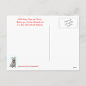 Wensen van Kerstmis van Terrier van het Hoogland Feestdagenkaart (Achterkant)