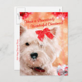 Wensen van Kerstmis van Terrier van het Hoogland Feestdagenkaart (Voorkant / Achterkant)