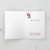 Wensen van Kerstmis van Westie de Prachtige - pas Feestdagen Kaart (Binnen)