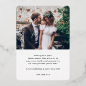 Wensen van nieuwe meneer en mevrouw - Passen getro Folie Feestdagenkaart (Achterkant)