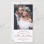 Wensen van nieuwe meneer & mevrouw - kerst 2 foto feestdagenkaart (Voorkant)