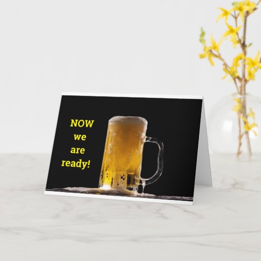 WENSEN VAN OVERVLOEIENDE BIER/GELUK KAART (Gele Bloem)