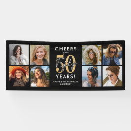 Wensen voor 50 jaar gouden foto verjaardagsbanner spandoek