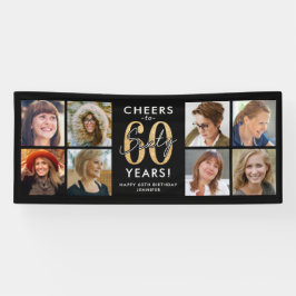Wensen voor 60 jaar gouden verjaardagsbanner met f spandoek