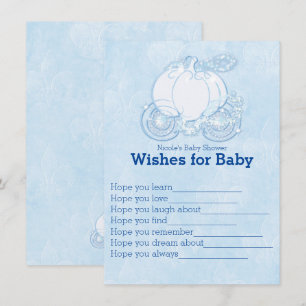 Wensen voor Assepoesters Koets voor Baby Shower Sp Kaart