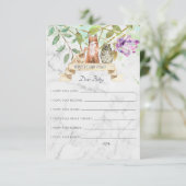 Wensen voor Baby Advies Kaart | Elegant bos (Staand voorkant)