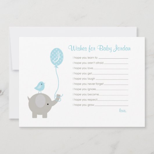 Wensen voor Baby Advies Kaarten (Elephant Boys) (Voorkant)