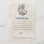 Wensen voor Baby Ahoy Het is een jongen nautisch t (Voorkant)