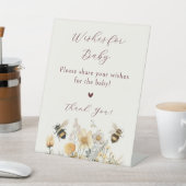 Wensen voor Baby Baby shower Bee Wildflower Floral Reclamebord Met Voetstuk (Insitu)