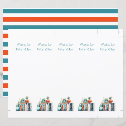 Wensen voor Baby, Baby shower Keepsake, Bladwijzer (Voorkant / Achterkant)