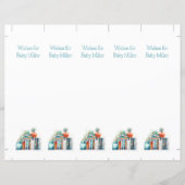 Wensen voor Baby, Baby shower Keepsake, Bladwijzer (Voorkant)