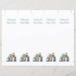 Wensen voor Baby, Baby shower Keepsake, Bladwijzer