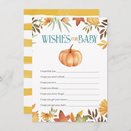 Wensen voor Baby, Baby shower Wish Enclosure (Voorkant / Achterkant)