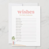 Wensen voor Baby Beach Surf Baby shower Game Kaart (Voorkant)