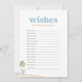 Wensen voor Baby Beach Surf Baby shower Game Kaart (Voorkant)