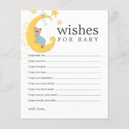 Wensen voor Baby Beer Baby Shower Advieskaarten