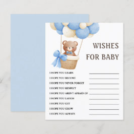 Wensen voor Baby | Beer Balloon Baby shower Game