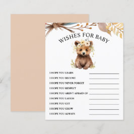Wensen voor Baby | Beer welp Baby shower Spel