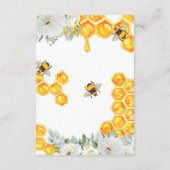 Wensen voor Baby | Bloemen honingraat hommel Informatiekaartje (Achterkant)