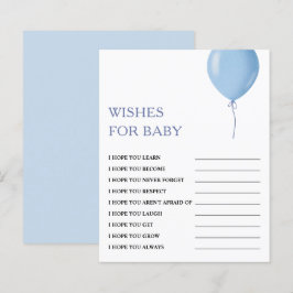 Wensen voor Baby | Blue Balloon Baby shower spel