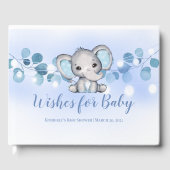 Wensen voor baby boek Blauwe jongen olifant (Voorkant)