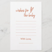 Wensen voor Baby Boho Modern Heart Terracotta (Voorkant)