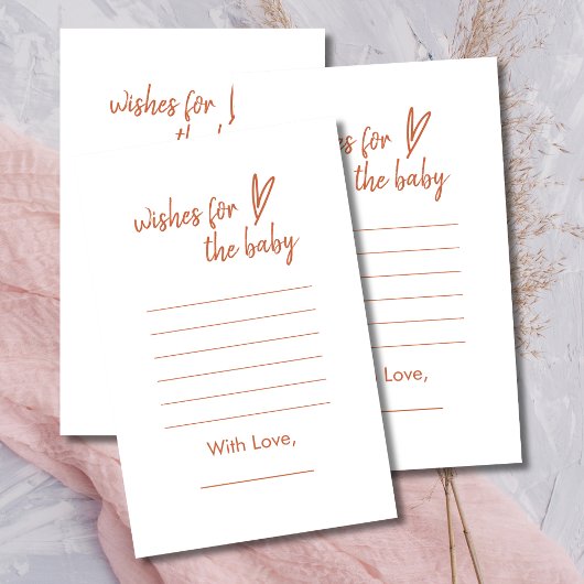 Wensen voor Baby Boho Modern Heart Terracotta