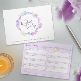 Wensen voor baby boho moeders zegen baby shower advieskaart