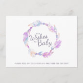 Wensen voor baby boho moeders zegen baby shower advieskaart (Voorkant)